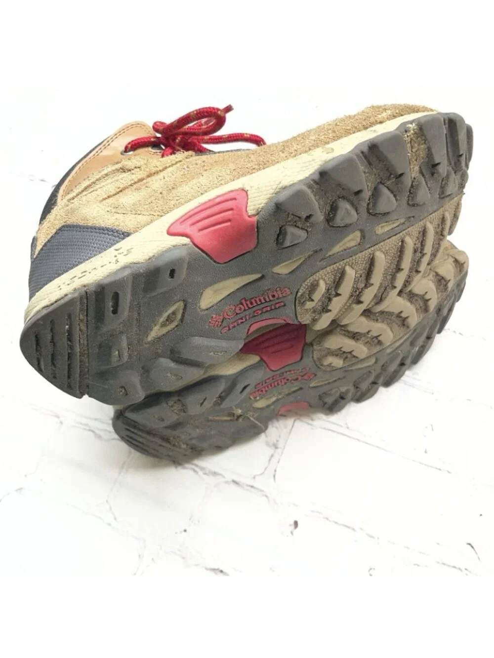 Columbia Big Kids' Sz 4 Newton Ridge Amped Boot Waterproof Lace Up Elk Tan Suede